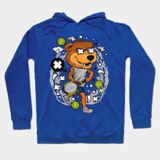 bear tennis player Hoodie